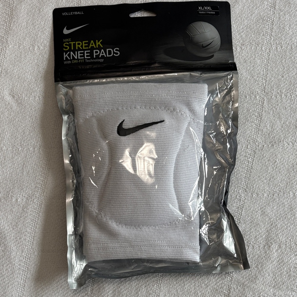 Nike White Streak Knee Pads